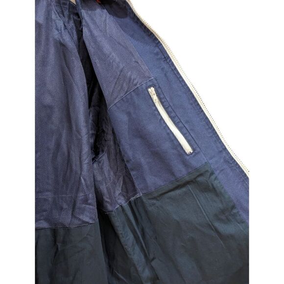 NWT J. Crew Topsail Hooded Cotton Nautical jacket in Colorblock Men's Size L - Picture 8 of 11